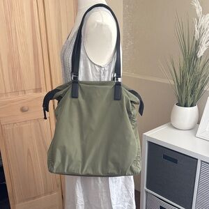 Olive Green Shoulder Tote Bag